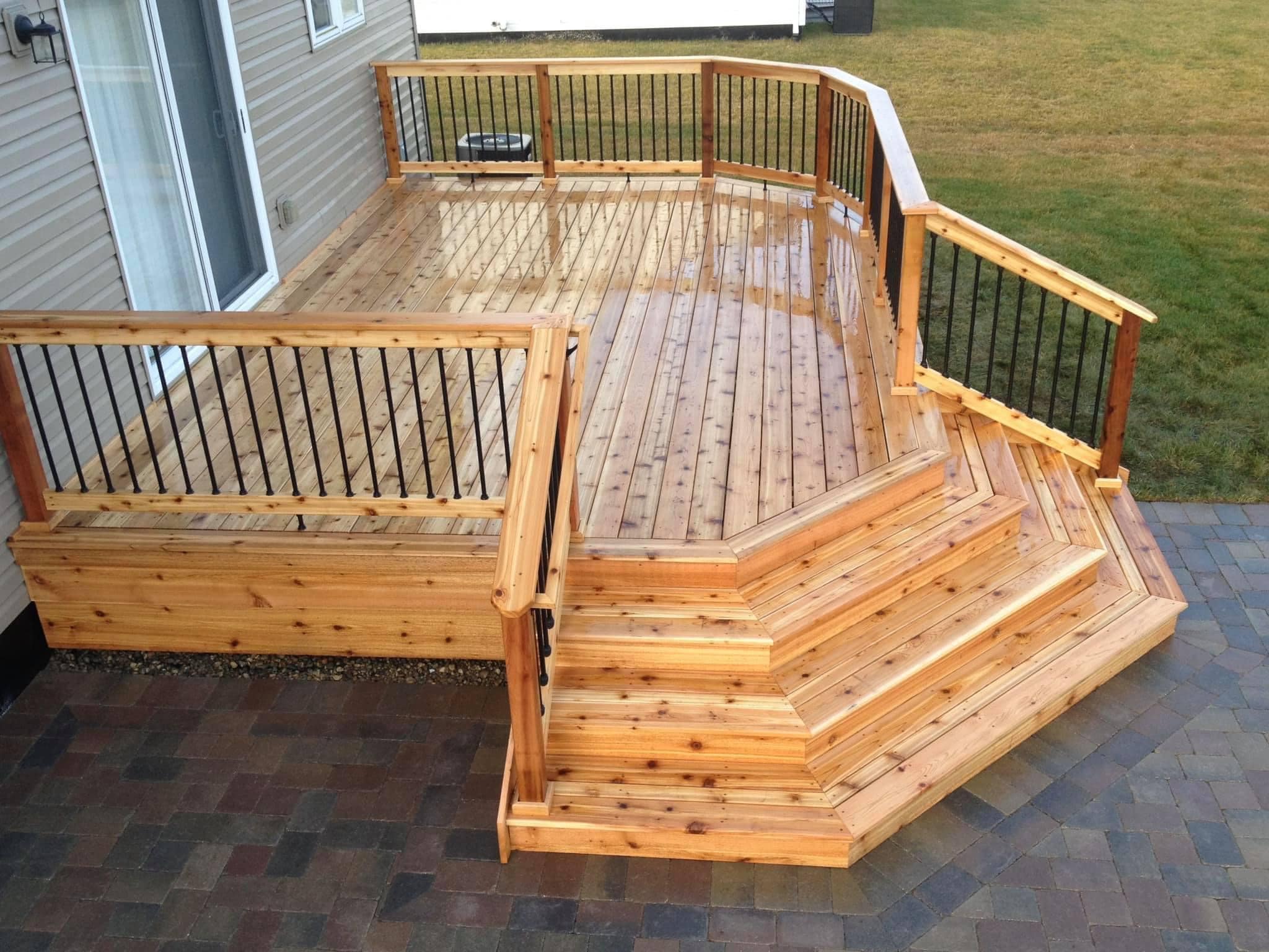 new wooden porch